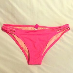 VICTORIA’S SECRET Swim Suit Bottoms HOT PINK LARGE